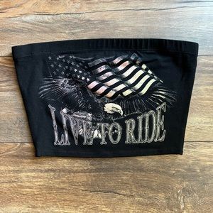 Women’s Black Live To Ride Graphic Sleeveless Top - Never Worn